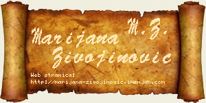 Marijana Živojinović vizit kartica